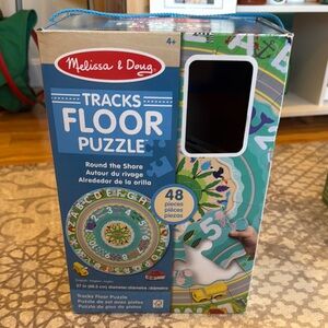 Melissa & Doug Tracks Floor Puzzle - Blue and Green
